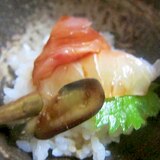 茄子糠漬鯛と鮪紫蘇丼ぶり